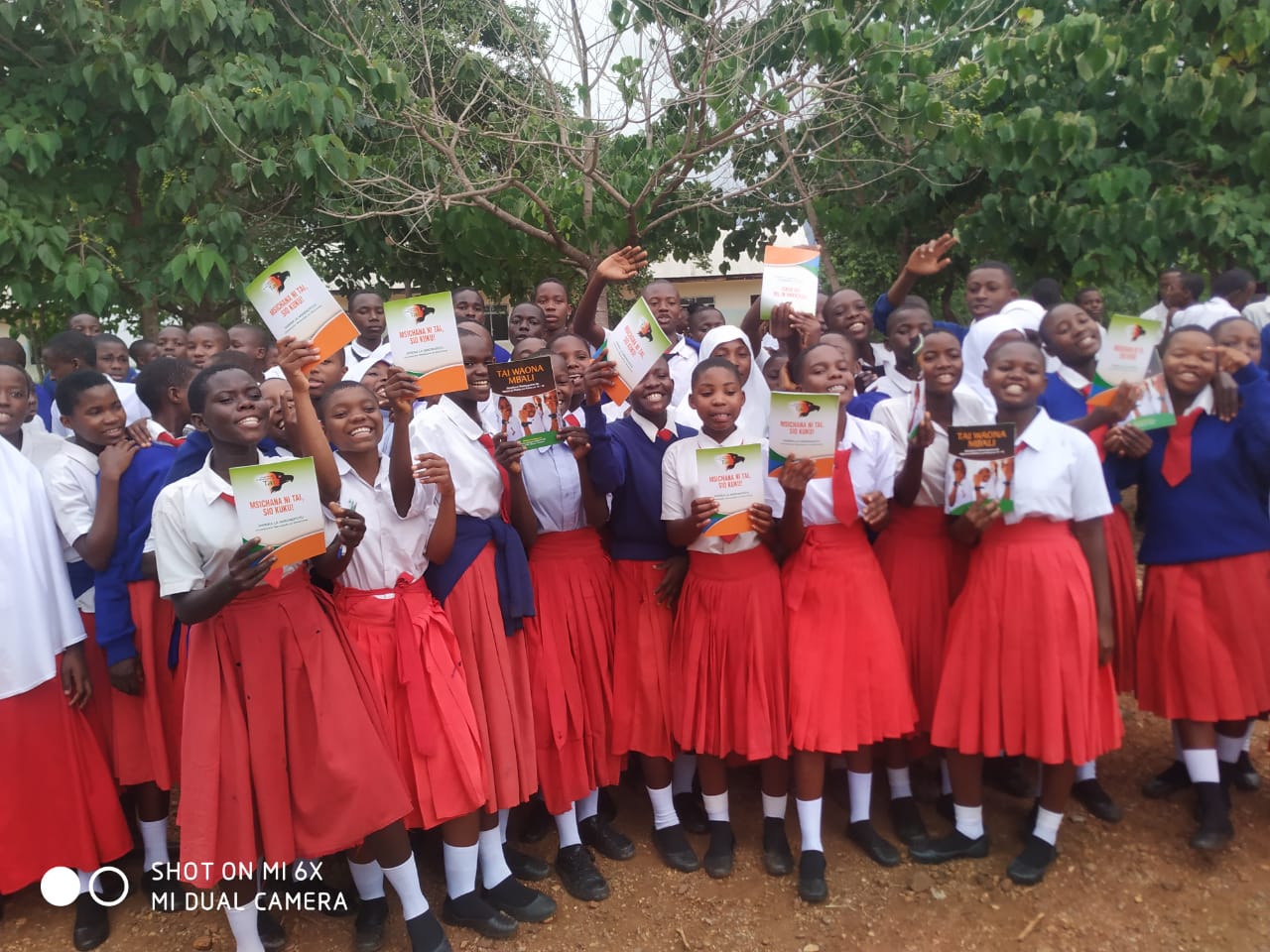 Distributing books to students